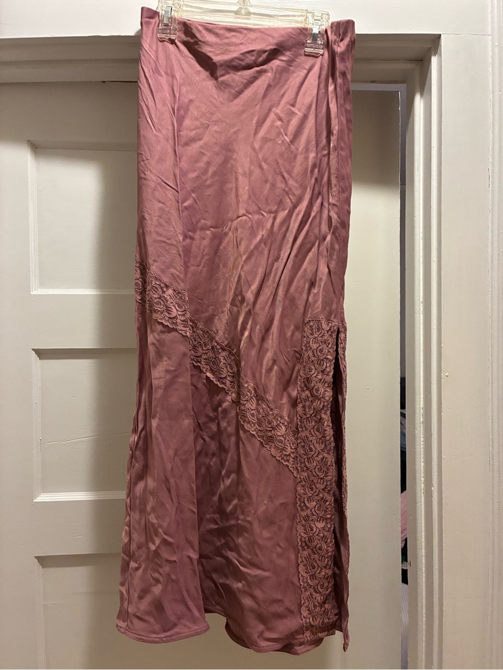 Free People Purple Lace-Trim Midi Skirt - Picture 7 of 9